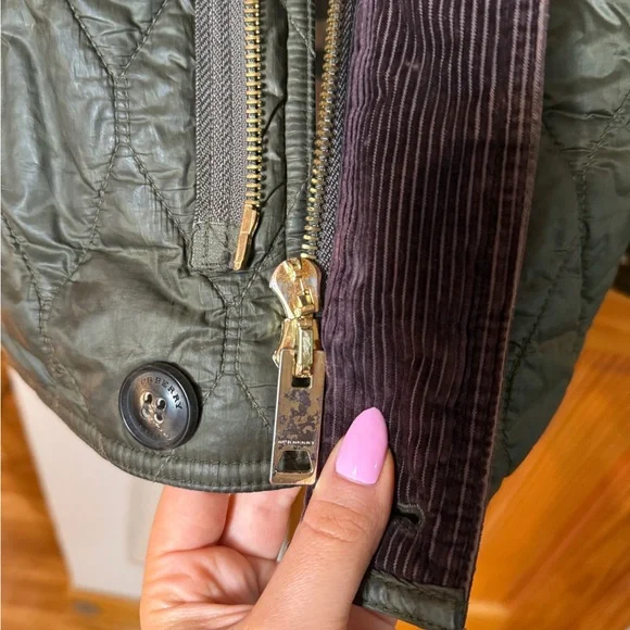 Burberry Men Green Quilted Jacket Medium - Picture 3 of 6